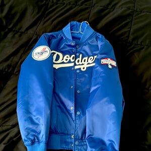 Vintage Dodgers 2020 patch on jacket